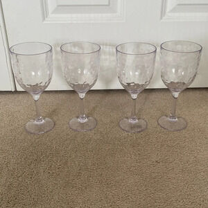 Plastic wine glasses set of 4